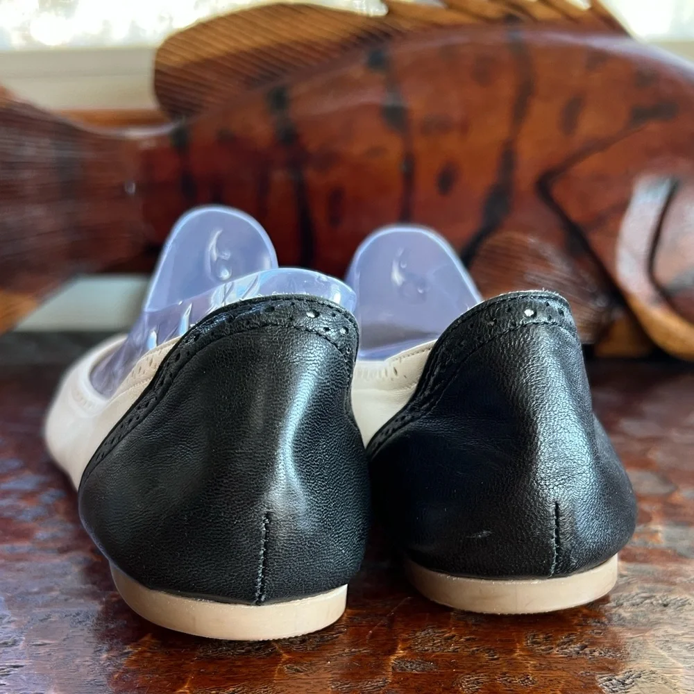 Retro Vintage J.Crew Spectator Oxford Ballet Flats Made in Italy Preppy Hipster - Picture 5 of 9